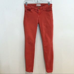 Current Elliott The Ankle Skinny Orange Poppy Jean